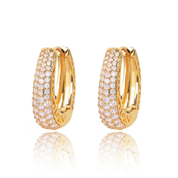 Hollow Gold Hoop Earrings