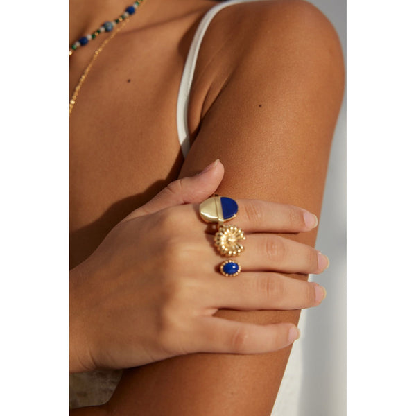S925 Silver Vintage Lapis Lazuli Ring