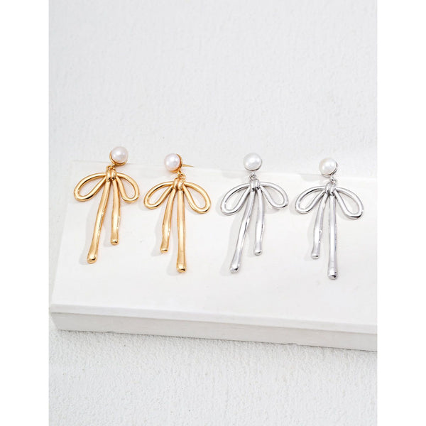 S925 Silver Natural Pearl Earrings