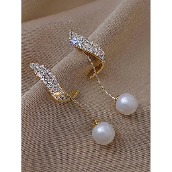 Trendy Pearl Tassel Earrings