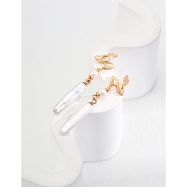 S925 Silver Natural Pearl Earrings