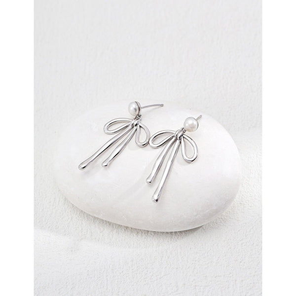 S925 Silver Natural Pearl Earrings