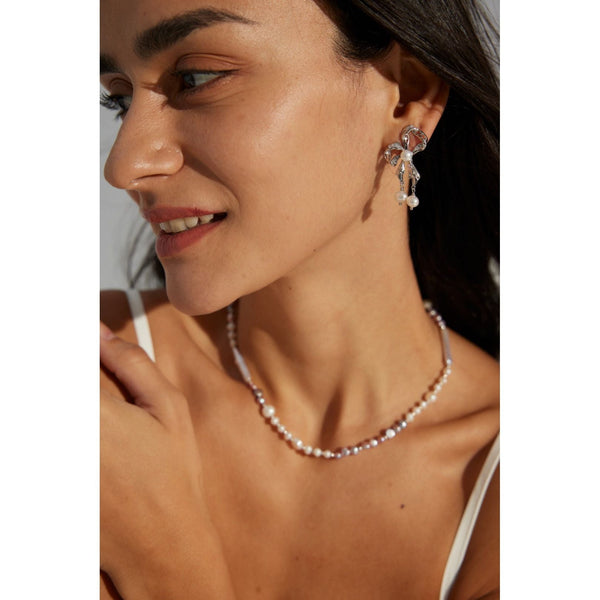 S925 Silver Natural Pearl Earrings