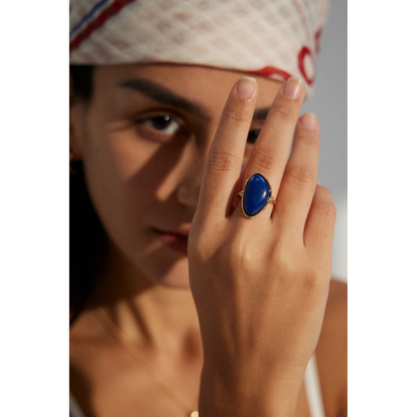 S925 Silver Vintage Lapis Lazuli Ring