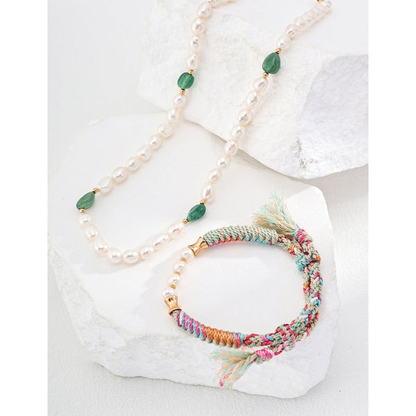 S925 Silver Natural Pearl New Chinese Style Bracelet - Hover Image