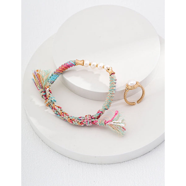 S925 Silver Natural Pearl New Chinese Style Bracelet