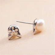 Adorable pearl stud earrings with silver cat ear accents, ideal for jewelry storage, vintage jewelry collections, or display on jewelry websites. Perfect for earrings piercing enthusiasts, jewelry cleaning tips, jewelry for mom gifts, and gem jewelry lovers. Great for permanent jewelry collections or pairing with body jewelry and earrings rings styles.