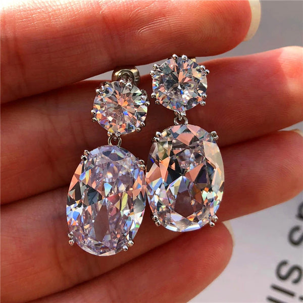 Minimalist Stylish Big Oval Drop Earrings