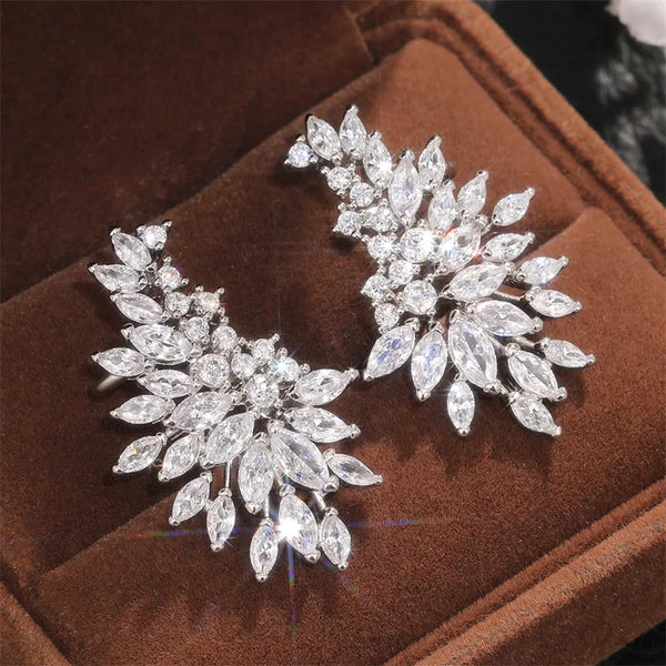 Sparkling Cubic Zirconia Stud Earrings