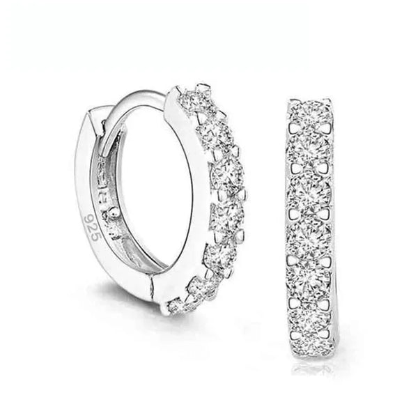 Luxury romantic 925 silver crystal earrings