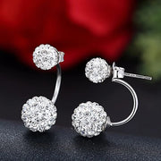Double-sided crystal earrings for earrings piercing, designed by jewelry designers, perfect for jewelry storage, jewelry cleaning, and featured on jewelry websites.