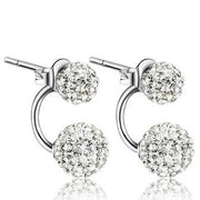 Double-sided crystal earrings for earrings piercing, designed by jewelry designers, perfect for jewelry storage, jewelry cleaning, and featured on jewelry websites.