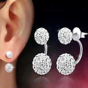Double-sided crystal earrings for earrings piercing, designed by jewelry designers, perfect for jewelry storage, jewelry cleaning, and featured on jewelry websites.