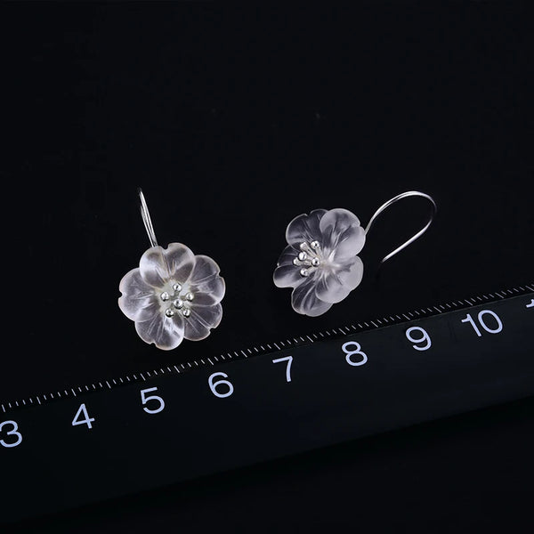 Flower in the Rain Drop Earring - Hover Image