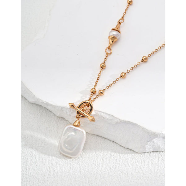 S925 Silver Natural Pearl Necklace
