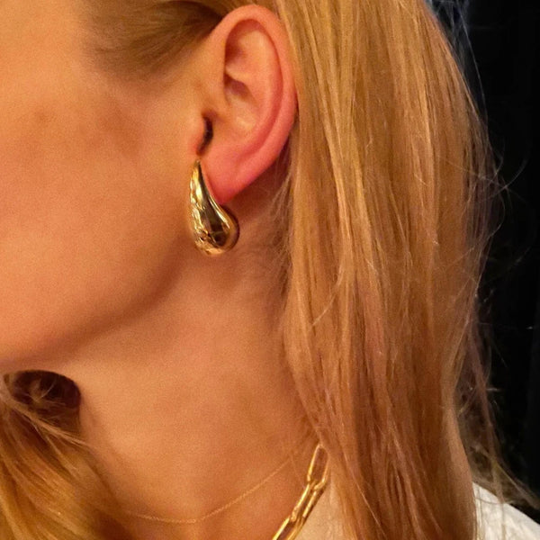 Extra Large Chunky Hoop Earrings - Hover Image