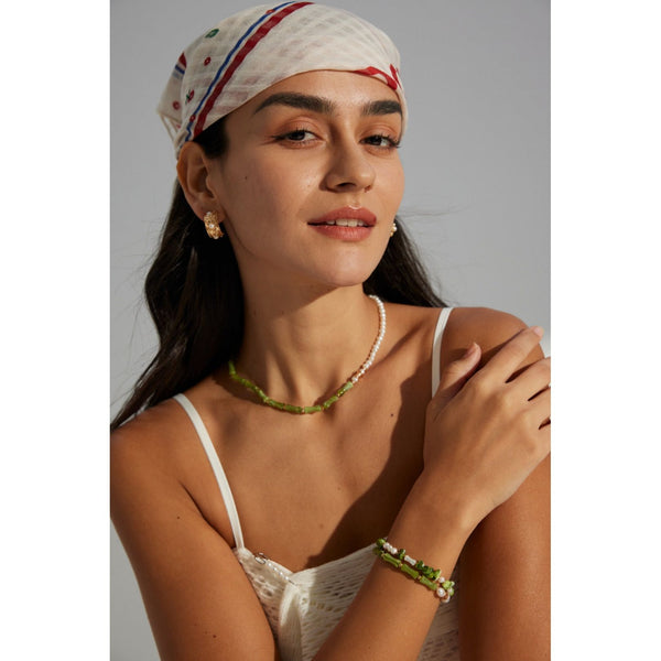 S925 Silver New Chinese-Style Bamboo Joint Pearl Bracelet - Hover Image