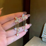 Heart-shaped pearl earrings for jewelry cleaning, earrings piercing, and jewelry storage. Perfect for jewelry designers, vintage jewelry, and jewelry for mom gifts.