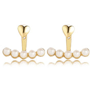 Heart-shaped pearl earrings for jewelry cleaning, earrings piercing, and jewelry storage. Perfect for jewelry designers, vintage jewelry, and jewelry for mom gifts.