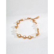 Elegant pearl bracelet with vintage gold and 925 silver accents, ideal for jewelry storage, designed by expert jewelry designers, perfect for vintage jewelry lovers, gem jewelry enthusiasts, or pairing with turquoise jewelry and emerald ring jewelry.