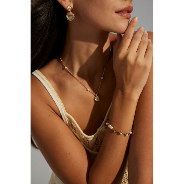 S925 Silver Natural Pearl Bracelet - Hover Image