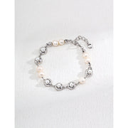 Elegant pearl bracelet with vintage gold and 925 silver accents, ideal for jewelry storage, designed by expert jewelry designers, perfect for vintage jewelry lovers, gem jewelry enthusiasts, or pairing with turquoise jewelry and emerald ring jewelry.