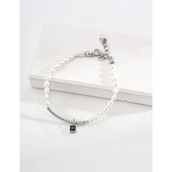 S925 Silver Pearl Bracelet - Hover Image