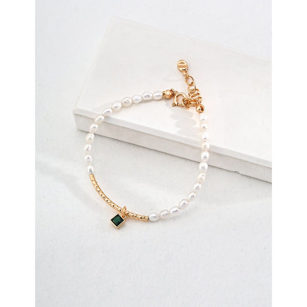 S925 Silver Pearl Bracelet