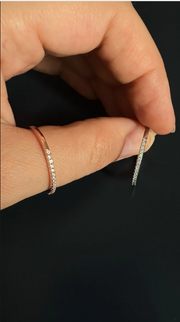 Stackable diamond rings in gold and silver by top jewelry designers, ideal for jewelry storage, vintage jewelry collections, or pairing with body jewelry and earrings rings.