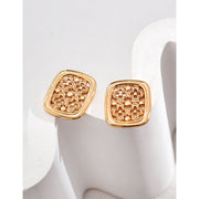 Gold and silver square floral earrings for elegant jewelry storage, designed for jewelry websites, vintage jewelry lovers, and perfect for earrings piercing or rings. Great for showcasing jewelry cleaning, jewelry designers, and jewelry repair close to me. Ideal for mature women hairstyles, turquoise jewelry, emerald ring jewelry, and jewelry brands, offering timeless charm and style.