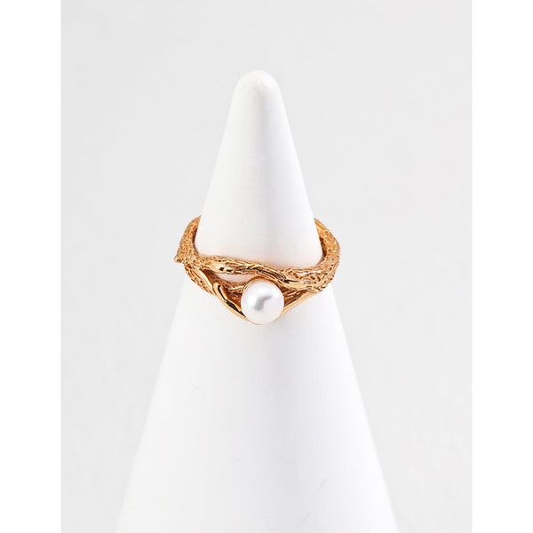 S925 Silver Minimalist Natural Pearl Ring